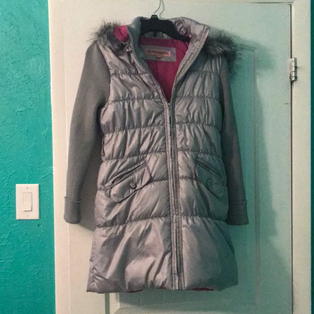 Urban Republic Girls Jacket XL 16 Grey/Pink
